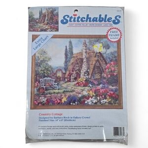 Vintage 1993 Dimensions Stitchables Country Cottage Crewel Kit 72137 NIP